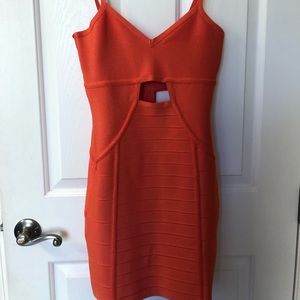 Orange bandage dress